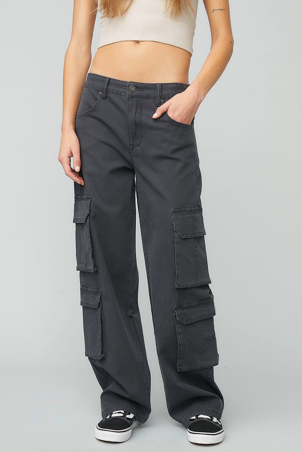 AMERICANINO - Pantalón Cargo Mujer Americanino Tiro Medio Casual
