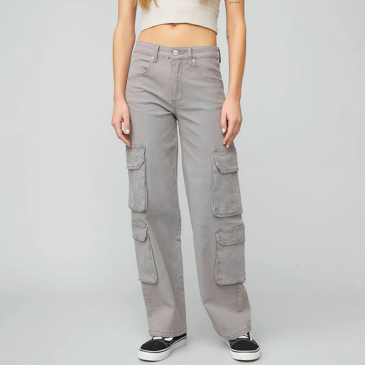 AMERICANINO - Pantalón Cargo Mujer Americanino Tiro Medio Casual