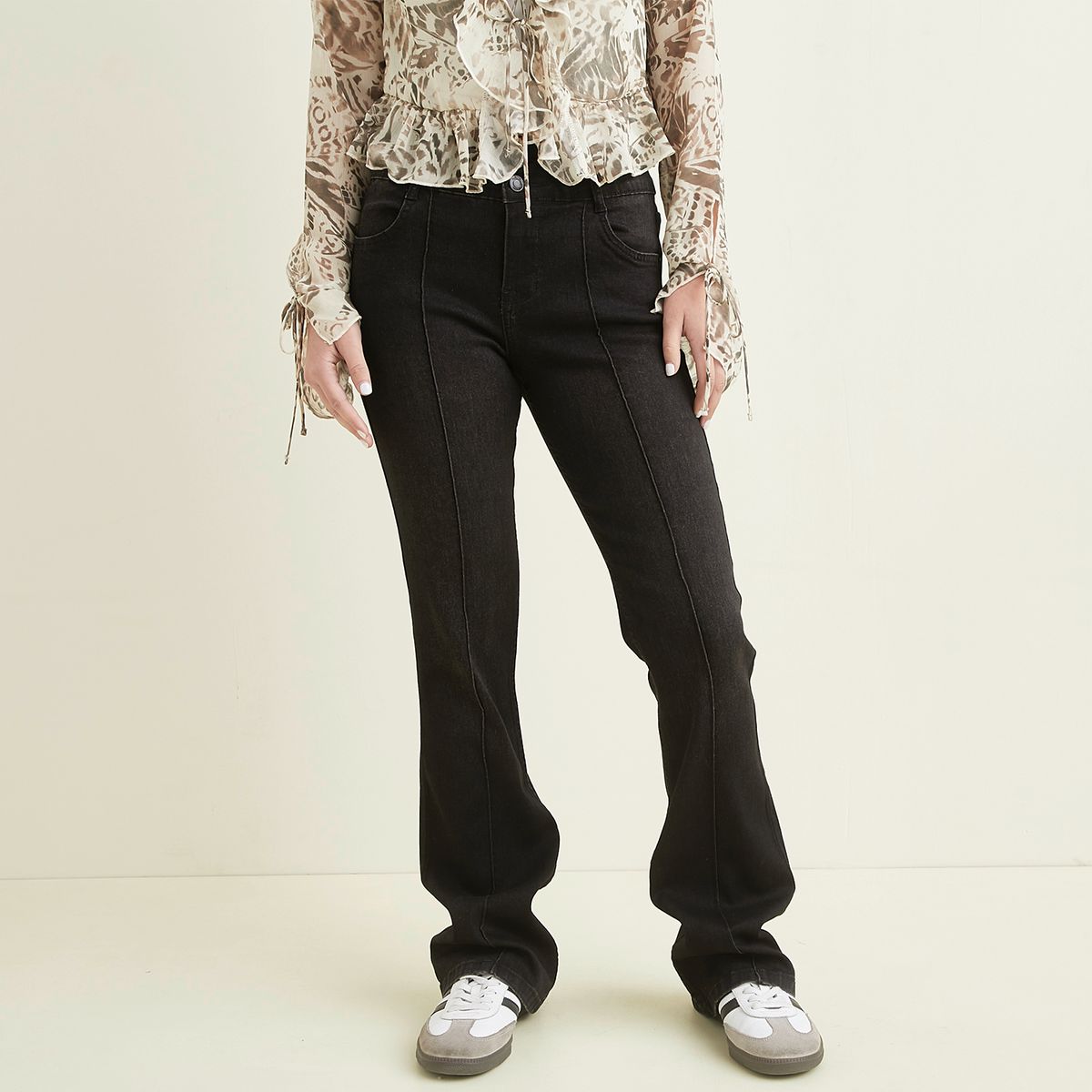 SYBILLA - Jeans Flare Sybilla Mujer Algodón Estilo Casual