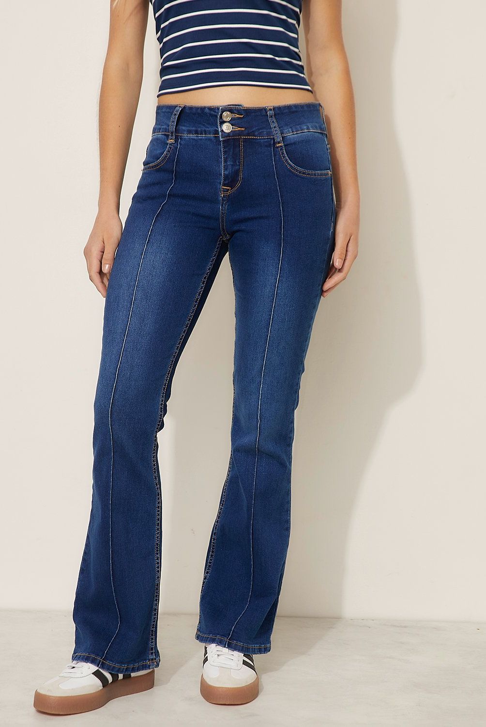 SYBILLA - Jeans Flare Sybilla Mujer Algodón Estilo Casual