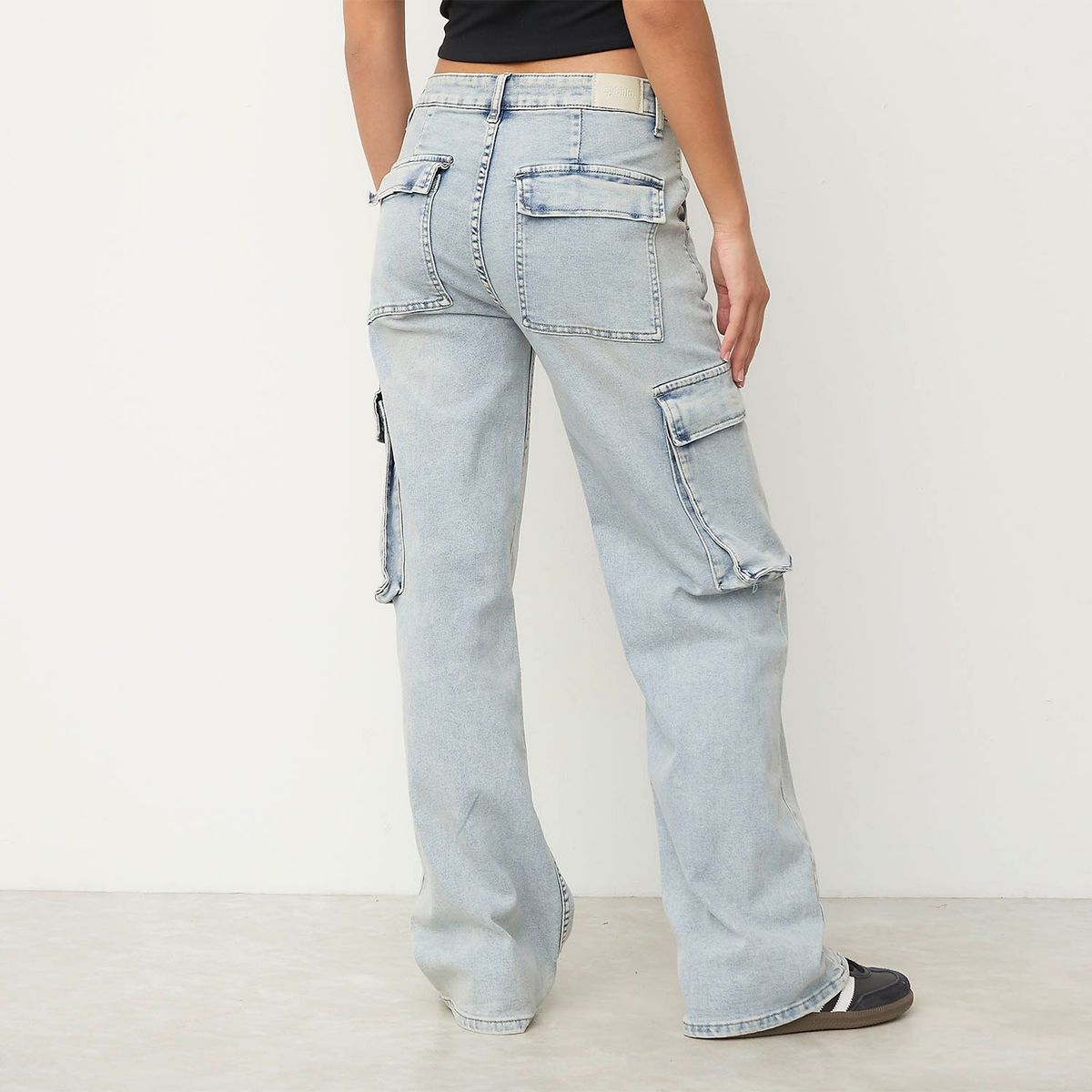 SYBILLA - Jeans Cargo Sybilla Mujer Algodón Estilo Casual