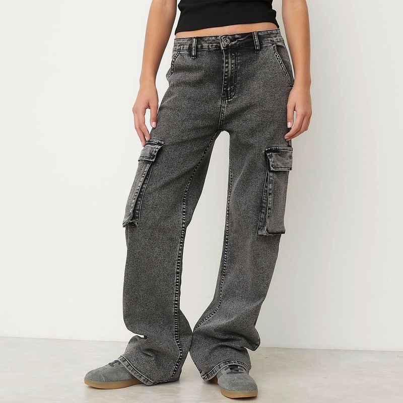 SYBILLA - Jeans Cargo Sybilla Mujer Algodón Estilo Casual