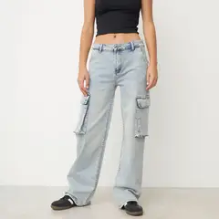 SYBILLA - Jeans Cargo Mujer Algodón Estilo Casual