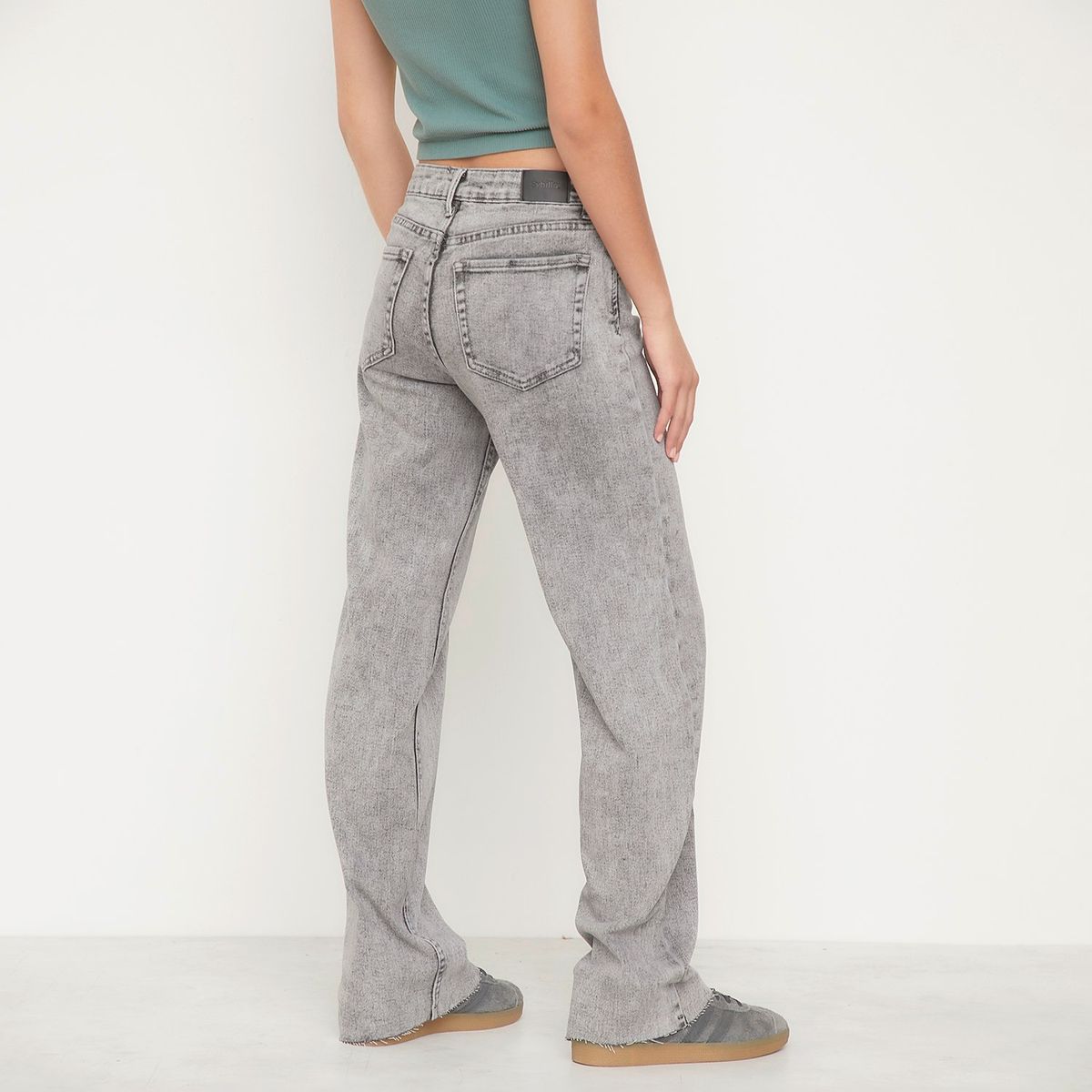 SYBILLA - Jeans Straight Sybilla Tiro Alto Mujer Calce Cómodo Algodón