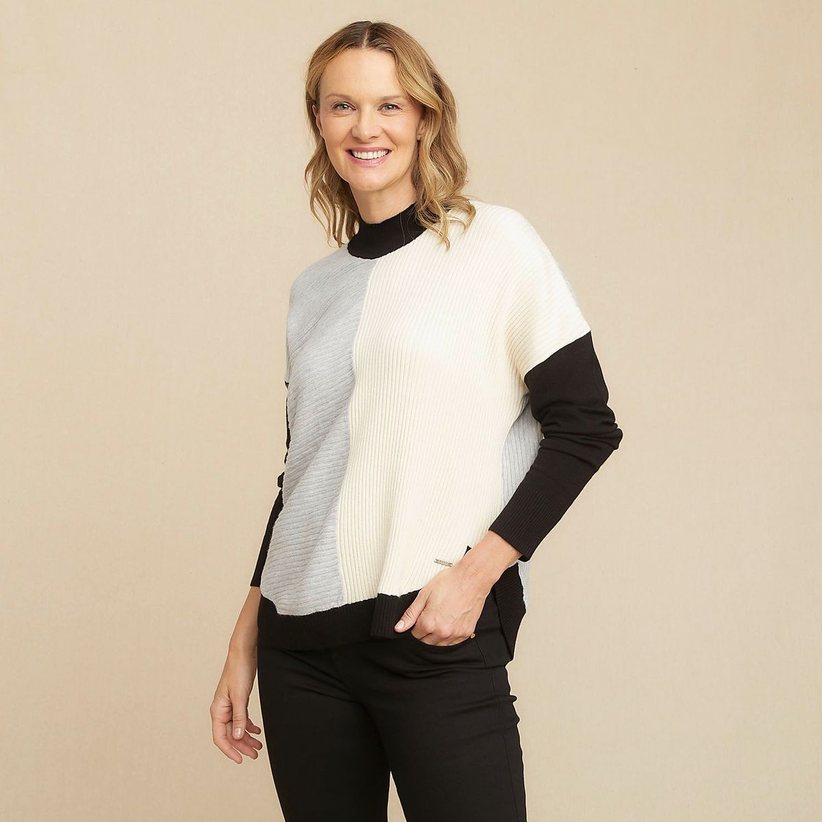 S COCCI - Sweater S.Cocci Mujer Manga Larga Cuello Redondo Diseño Liso