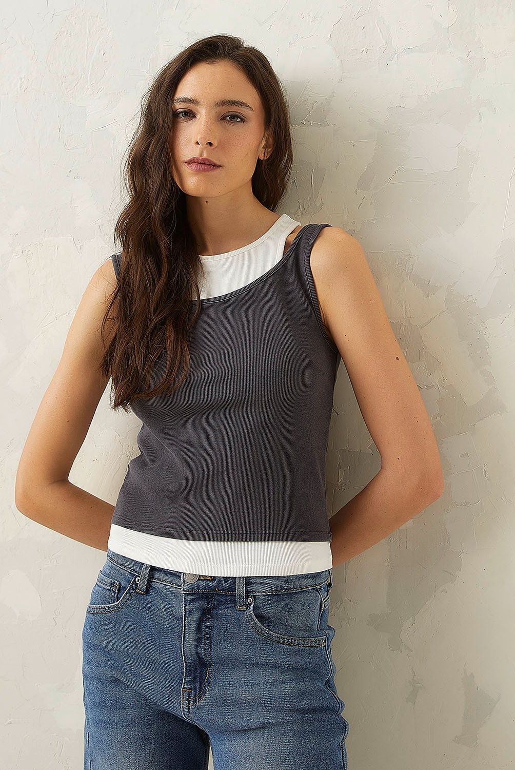 AMERICANINO - Polera Sin Mangas Americanino Mujer Algodón Casual