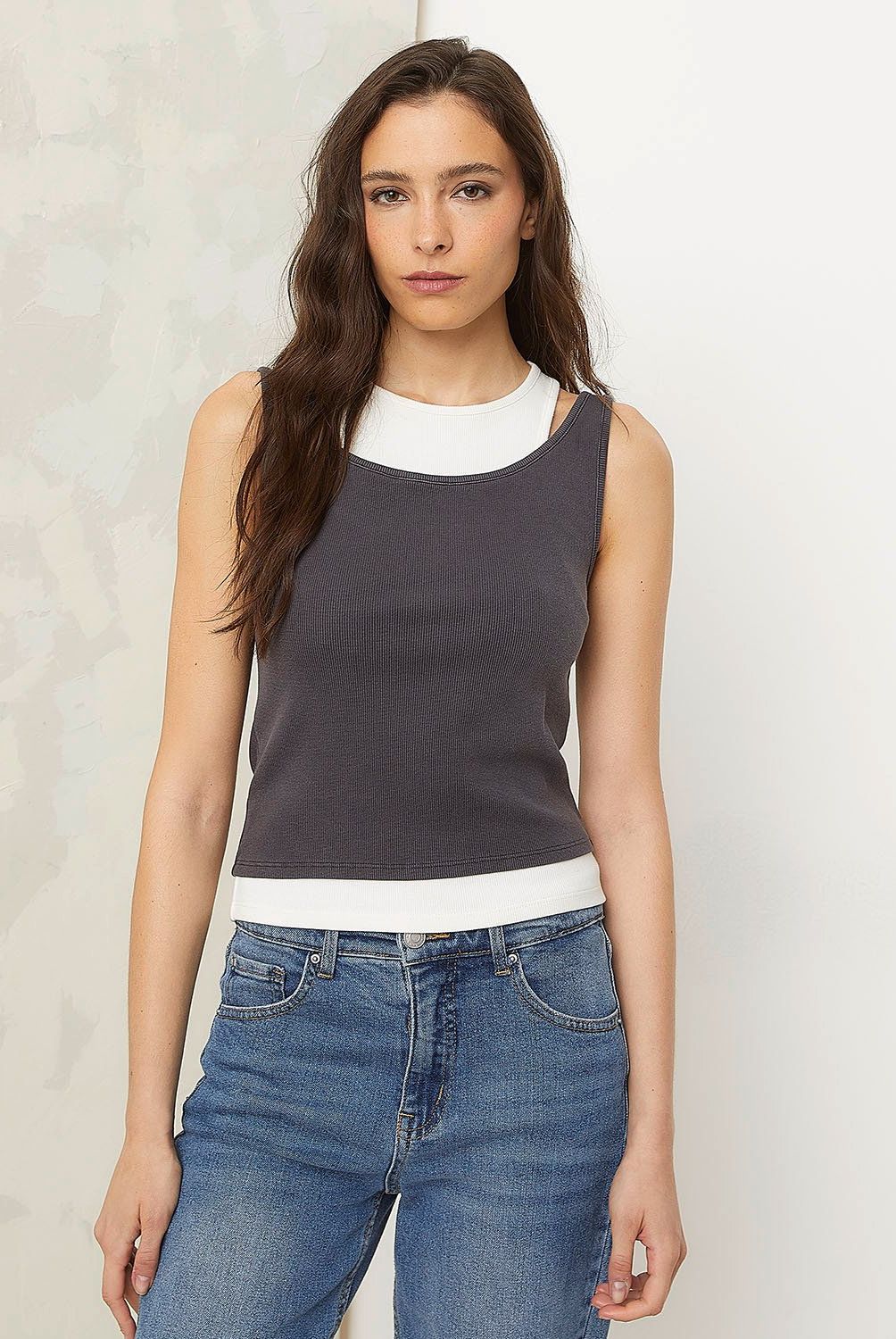 AMERICANINO - Polera Sin Mangas Americanino Mujer Algodón Casual