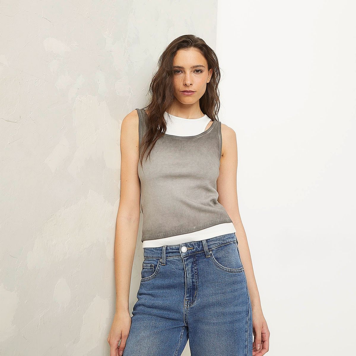 AMERICANINO - Polera Sin Mangas Americanino Mujer Algodón Casual