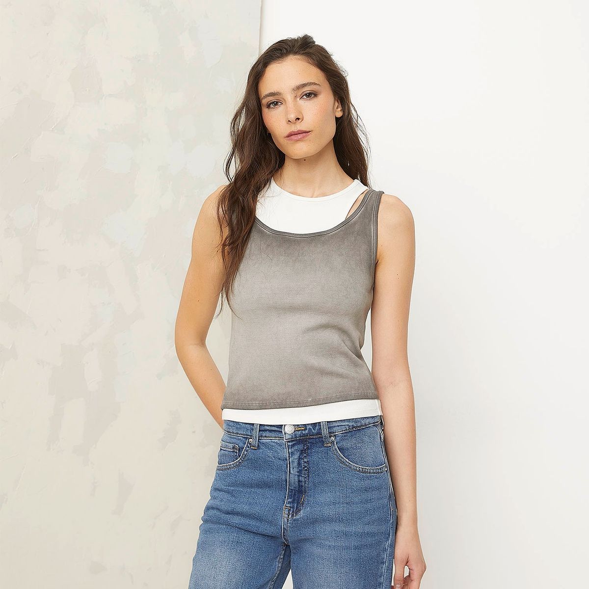 AMERICANINO - Polera Sin Mangas Americanino Mujer Algodón Casual