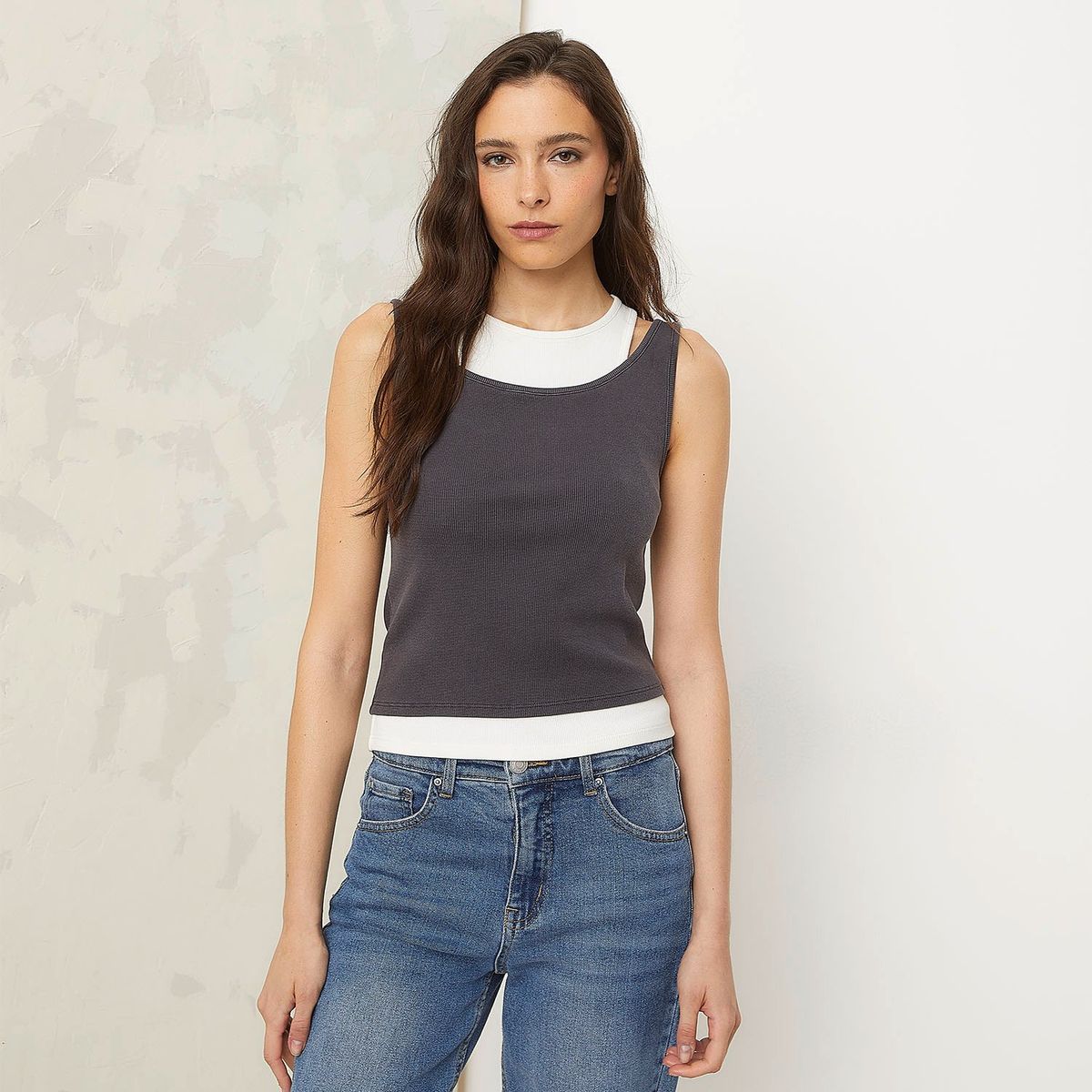 AMERICANINO - Polera Sin Mangas Americanino Mujer Algodón Casual