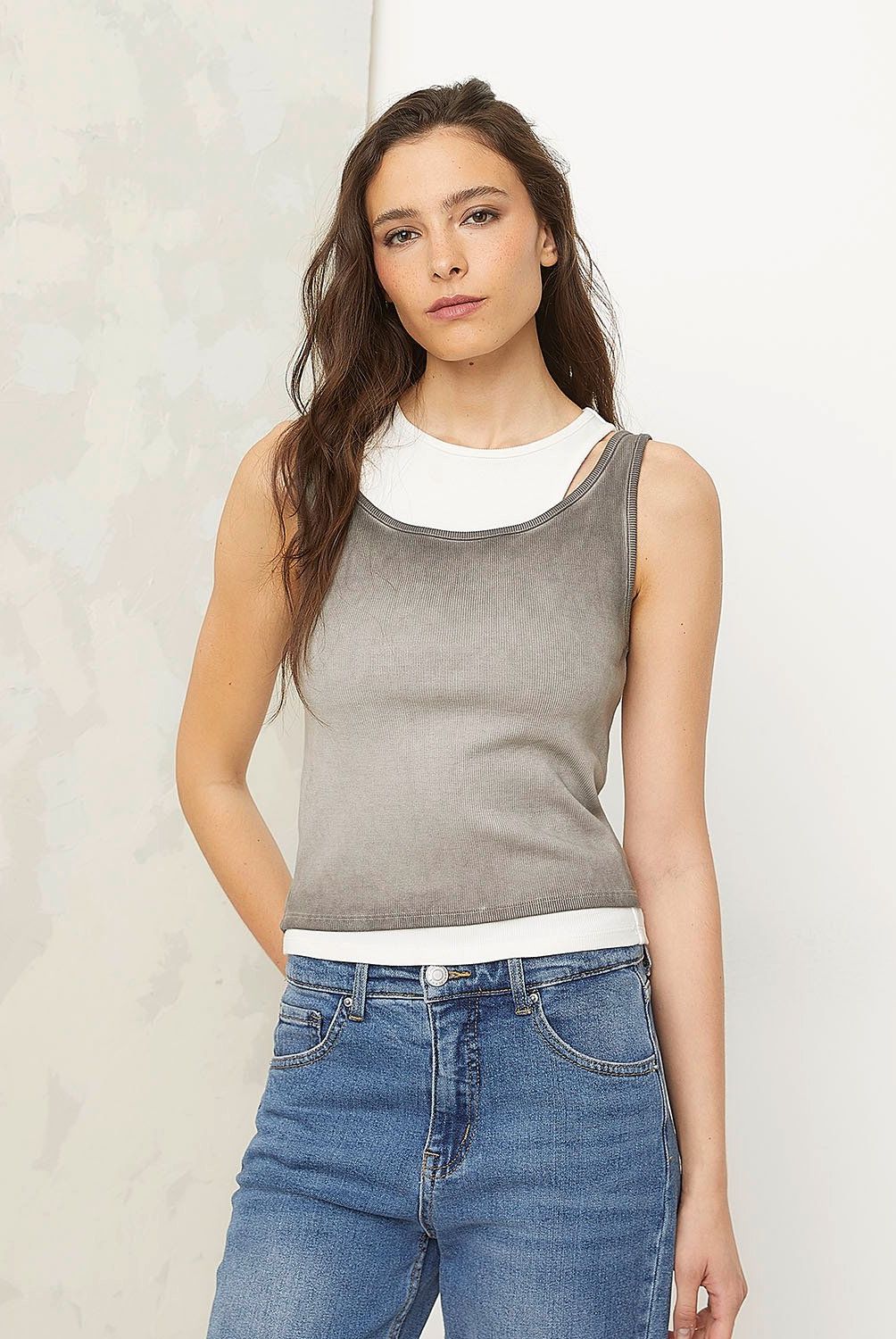 AMERICANINO - Polera Sin Mangas Americanino Mujer Algodón Casual