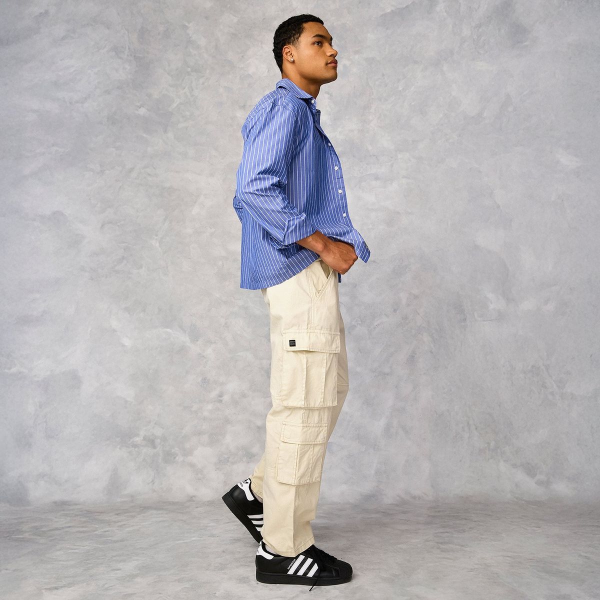 BEARCLIFF - Pantalón Cargo Baggy Algodón Hombre Bearcliff Urbano