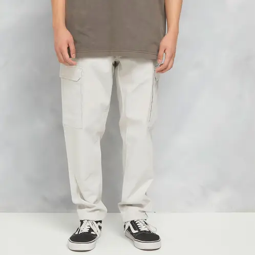 BEARCLIFF - Pantalón Cargo Hombre Slim Fit Algodón