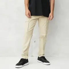 BEARCLIFF - Pantalón Cargo Slim Fit Algodón Hombre