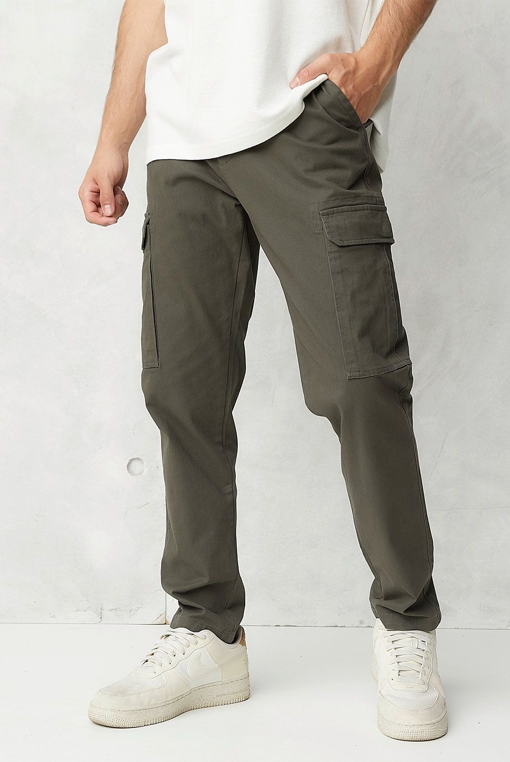 BEARCLIFF - Pantalón Cargo Hombre Bearcliff Slim Fit Algodón