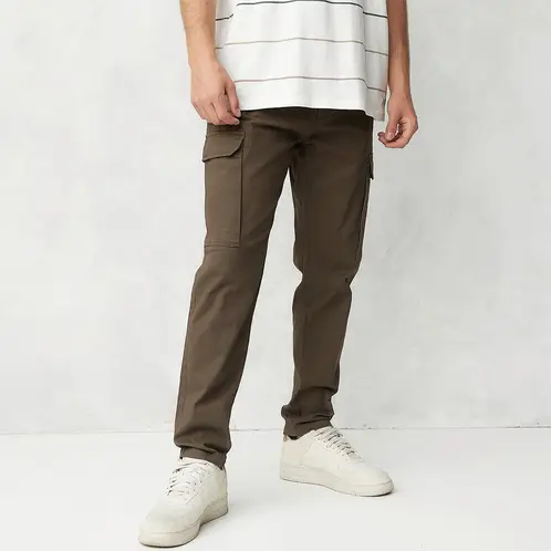 BEARCLIFF - Pantalón Cargo Hombre Slim Fit Algodón