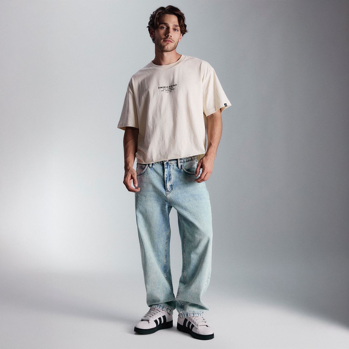 AMERICANINO - Jeans Baggy Americanino Algodón Hombre