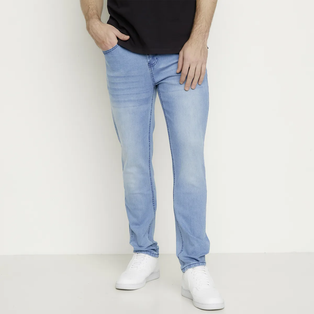 BEARCLIFF - Jeans Skinny Fit Bearcliff Hombre Algodón Tiro Regular