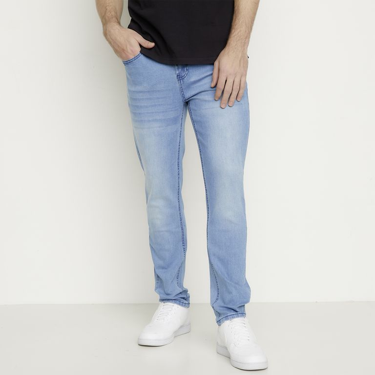 Jeans Skinny Fit Hombre Algodón Tiro Regular · Azul 2