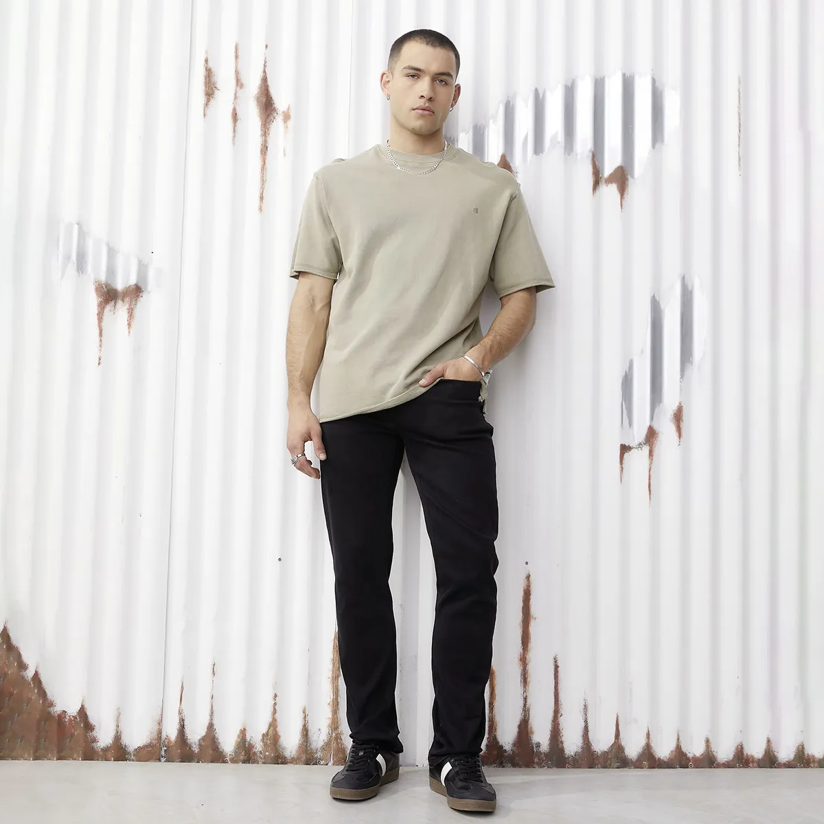 AMERICANINO - Jeans Americanino Slim Fit Hombre Algodón Negro