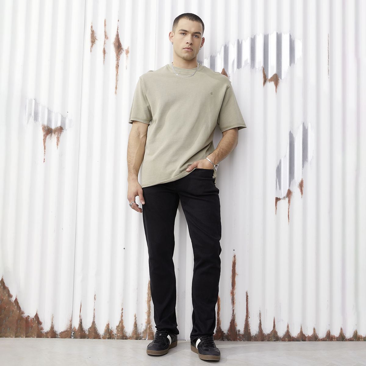 AMERICANINO - Jeans Americanino Slim Fit Hombre Algodón Negro