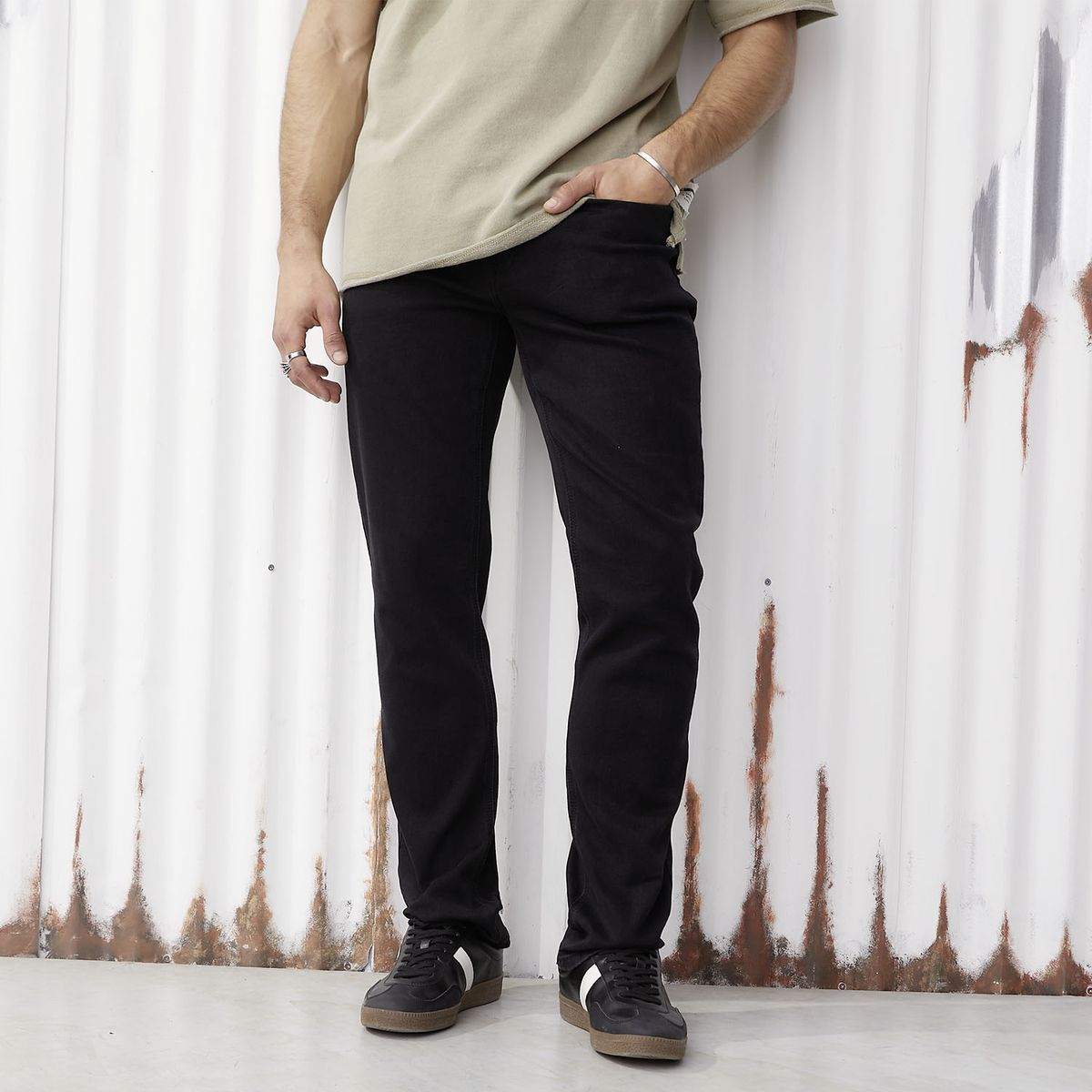 AMERICANINO - Jeans Americanino Slim Fit Hombre Algodón Negro