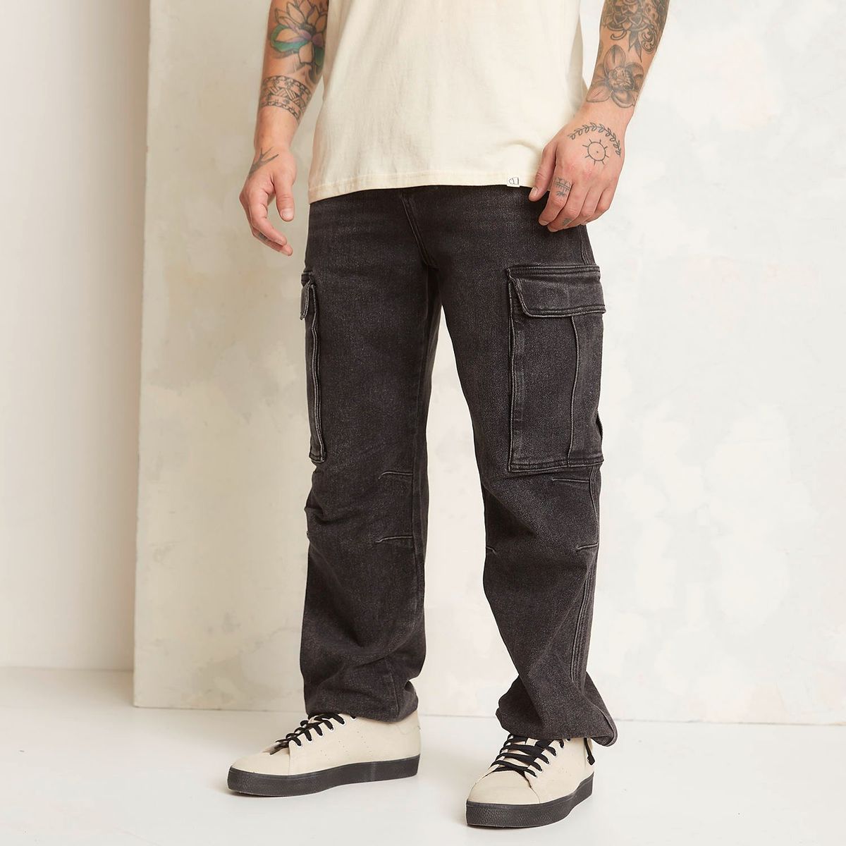 AMERICANINO - Jeans Cargo Americanino Algodón Hombre Multipocket