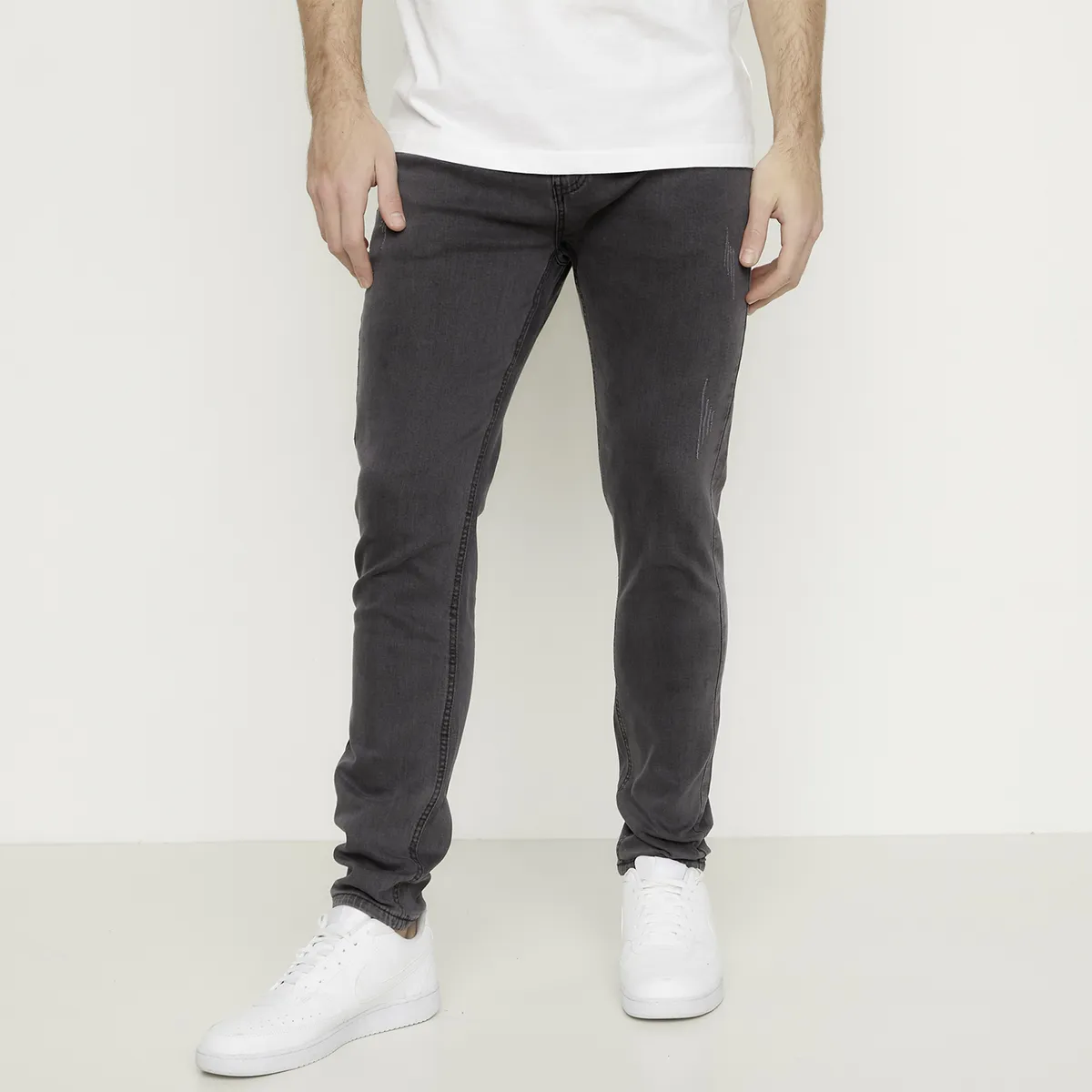 BEARCLIFF - Jeans Skinny Fit Bearcliff Hombre Algodón Tiro Regular