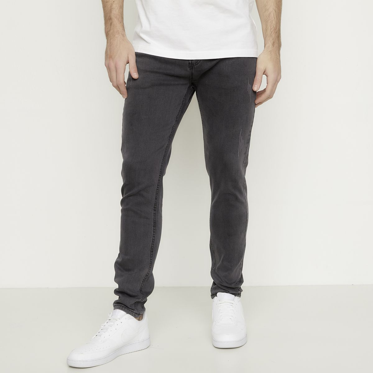 BEARCLIFF - Jeans Skinny Fit Bearcliff Hombre Algodón Tiro Regular