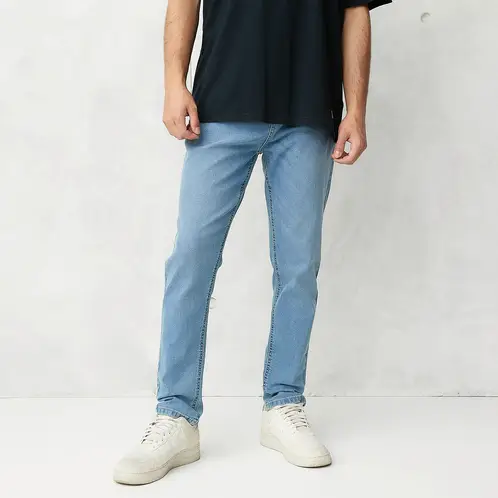 BEARCLIFF - Jeans Carrot Fit Casual Hombre Algodón