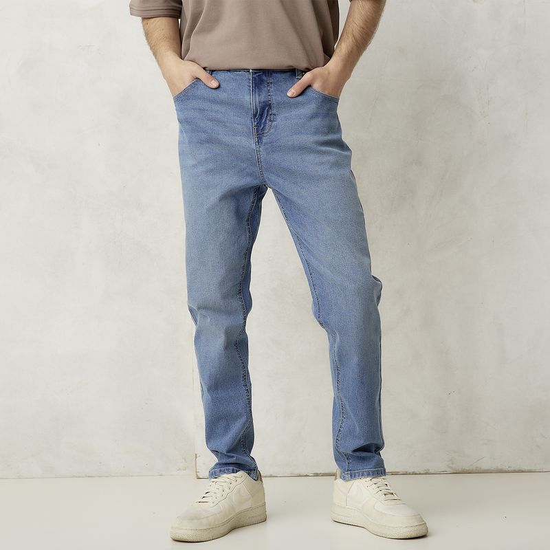 BEARCLIFF - Jeans Carrot Fit Bearcliff Casual Hombre Algodón