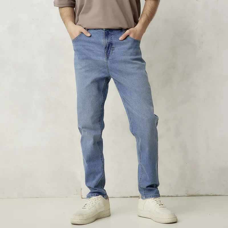 BEARCLIFF - Jeans Carrot Fit Bearcliff Casual Hombre Algodón