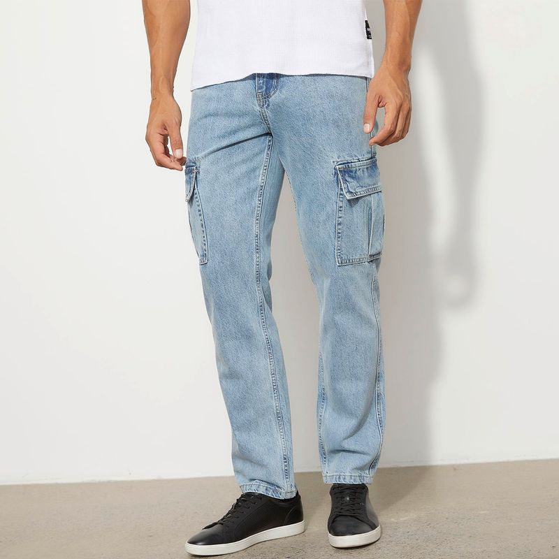 MOSSIMO - Jeans Cargo Straight Hombre Mossimo