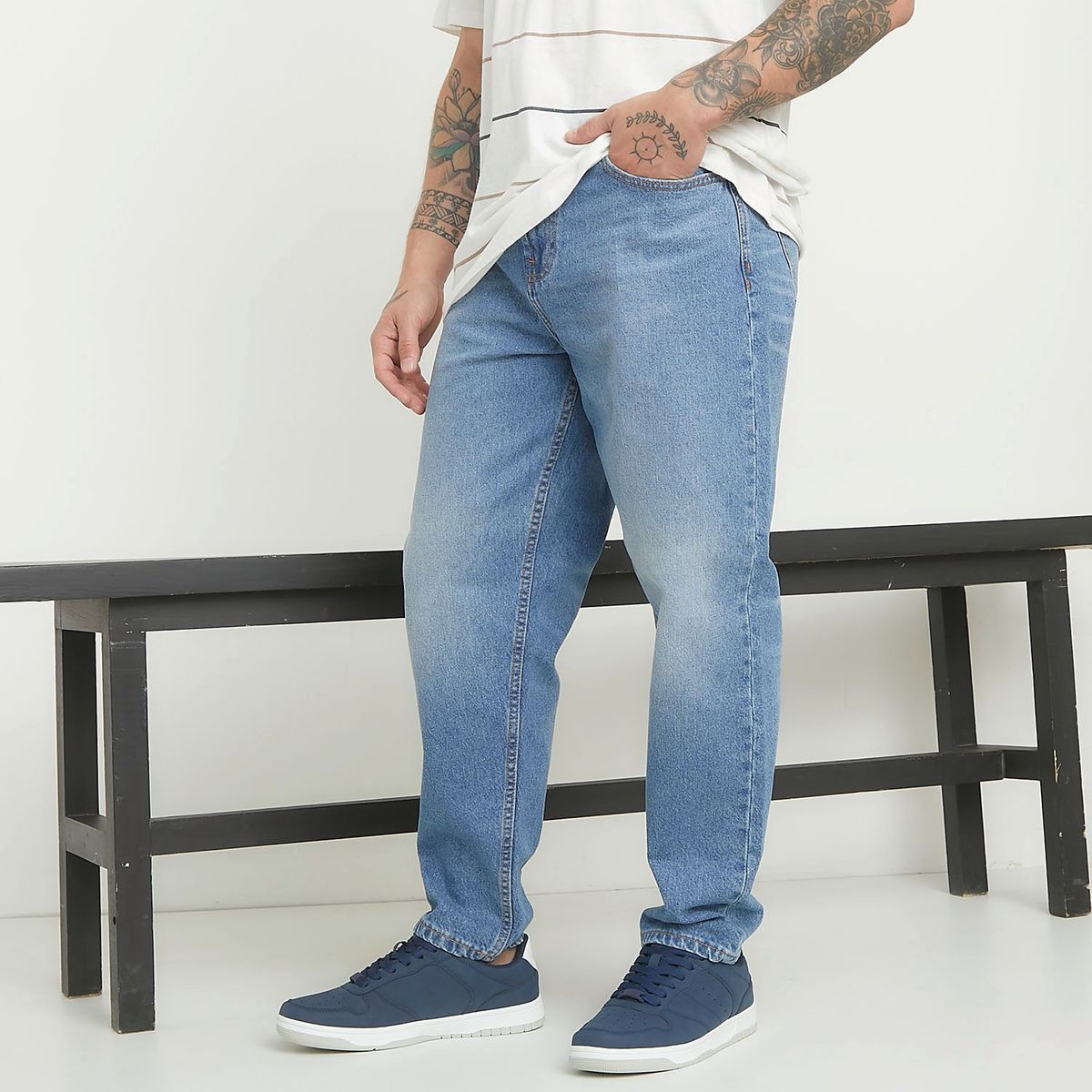 BEARCLIFF - Zapatilla Urbana Hombre Azul Bearcliff