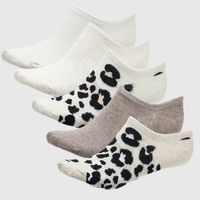 Pack 5 Medias Mujer Diseño Animal Print y Liso