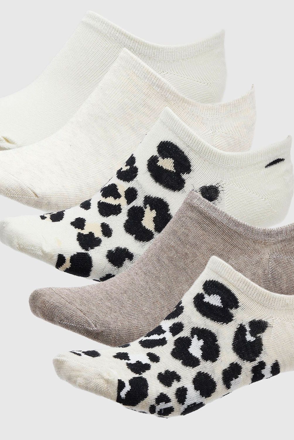 BLU - Pack 5 Medias Mujer Blu Diseño Animal Print y Liso