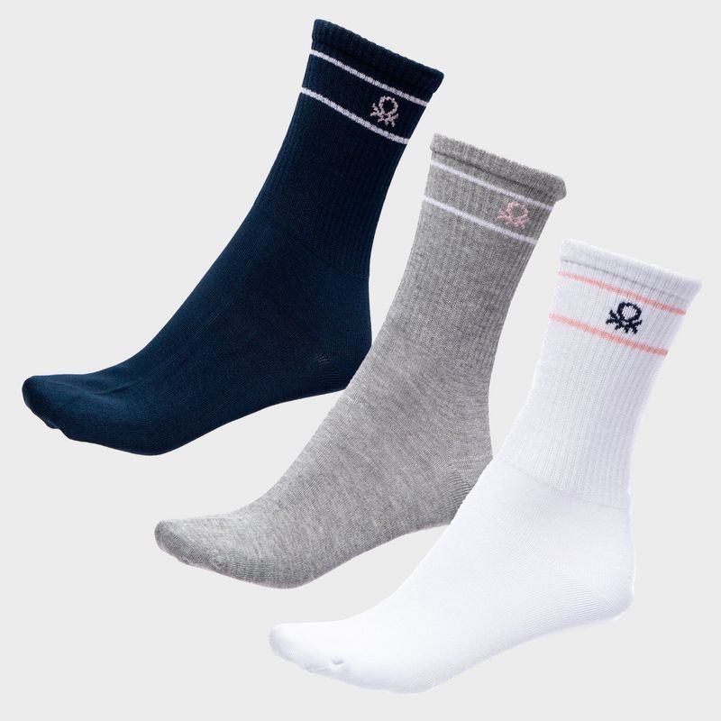 BENETTON - Pack de 3 Calcetines Mujer Benetton