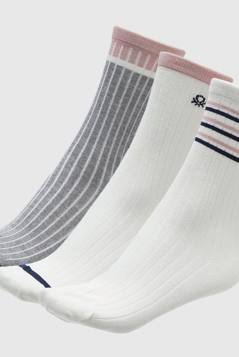 BENETTON - Pack de 3 Calcetines Mujer Benetton