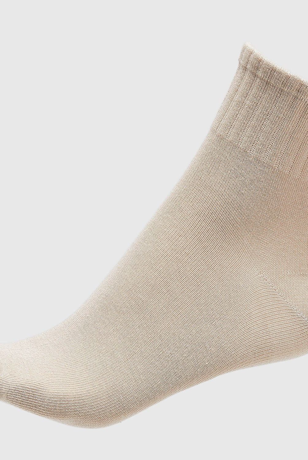 BLU - Calcetines Mujer Blu Medias Diseño Liso Pack de 5 Algodón