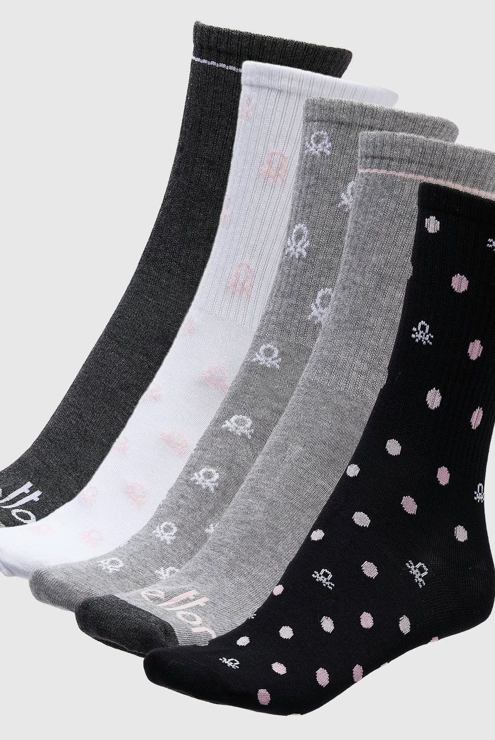BENETTON - Pack de 5 Calcetines Mujer Benetton