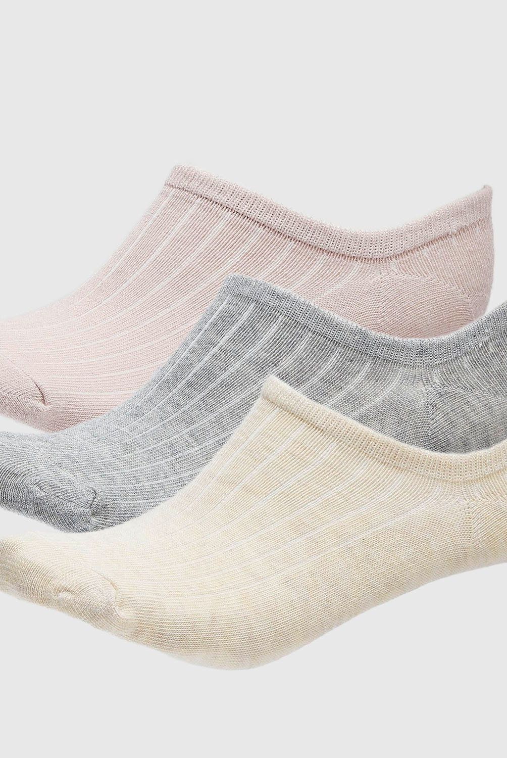 BLU - Pack de 3 Calcetines Blu Mujer Medias Lisas