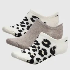 BLU - Pack de 3 Calcetines Cortos Mujer Diseño Animal Print