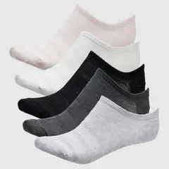 BLU - Pack de 5 Calcetines Cortos Invisibles Mujer Lisos