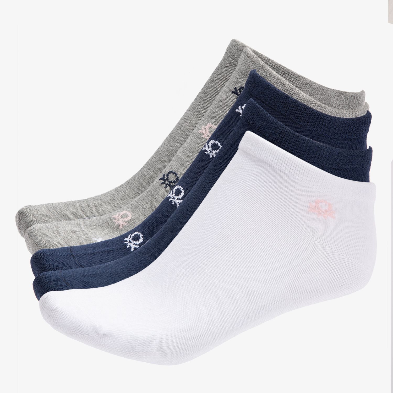 BENETTON Pack De 5 Calcetines Invisibles Hombre Benetton