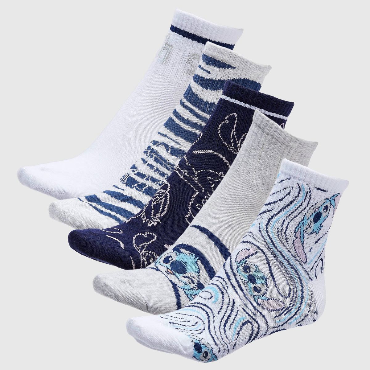 DISNEY - Pack de 5 Calcetines Mujer Disney