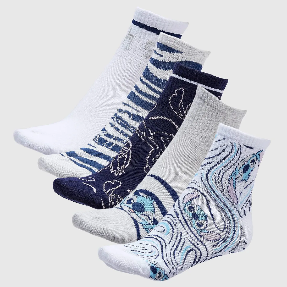 DISNEY - Pack de 5 Calcetines Mujer Disney