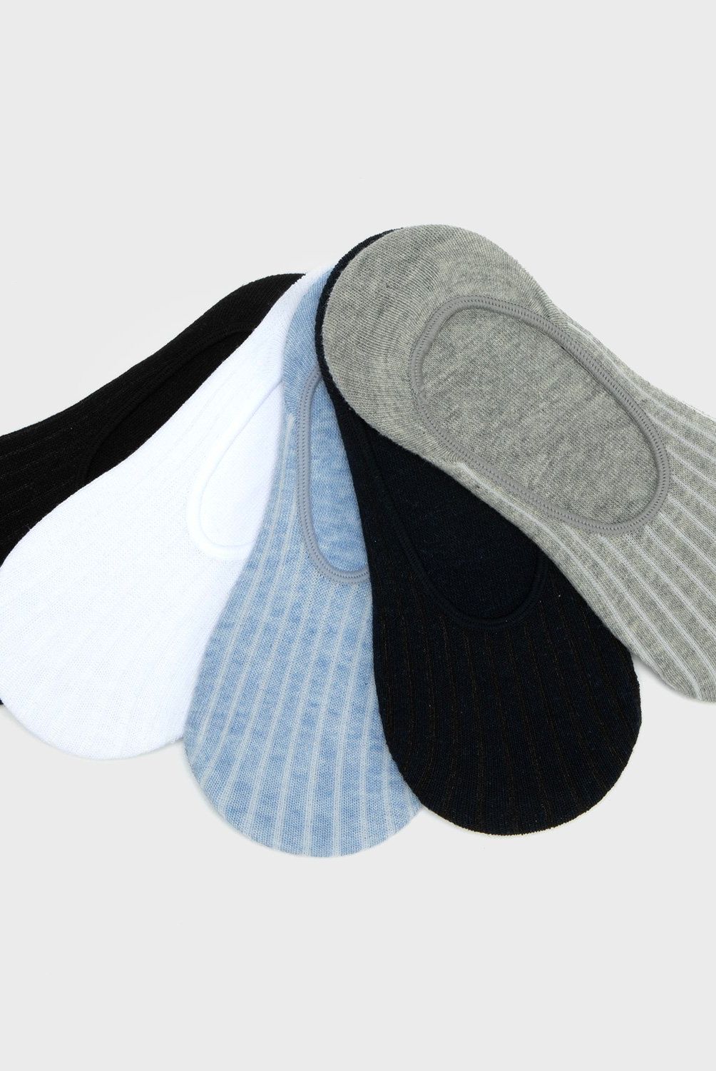 BLU - Blu Pack de 5 Medias Invisibles Mujer Diseño Liso