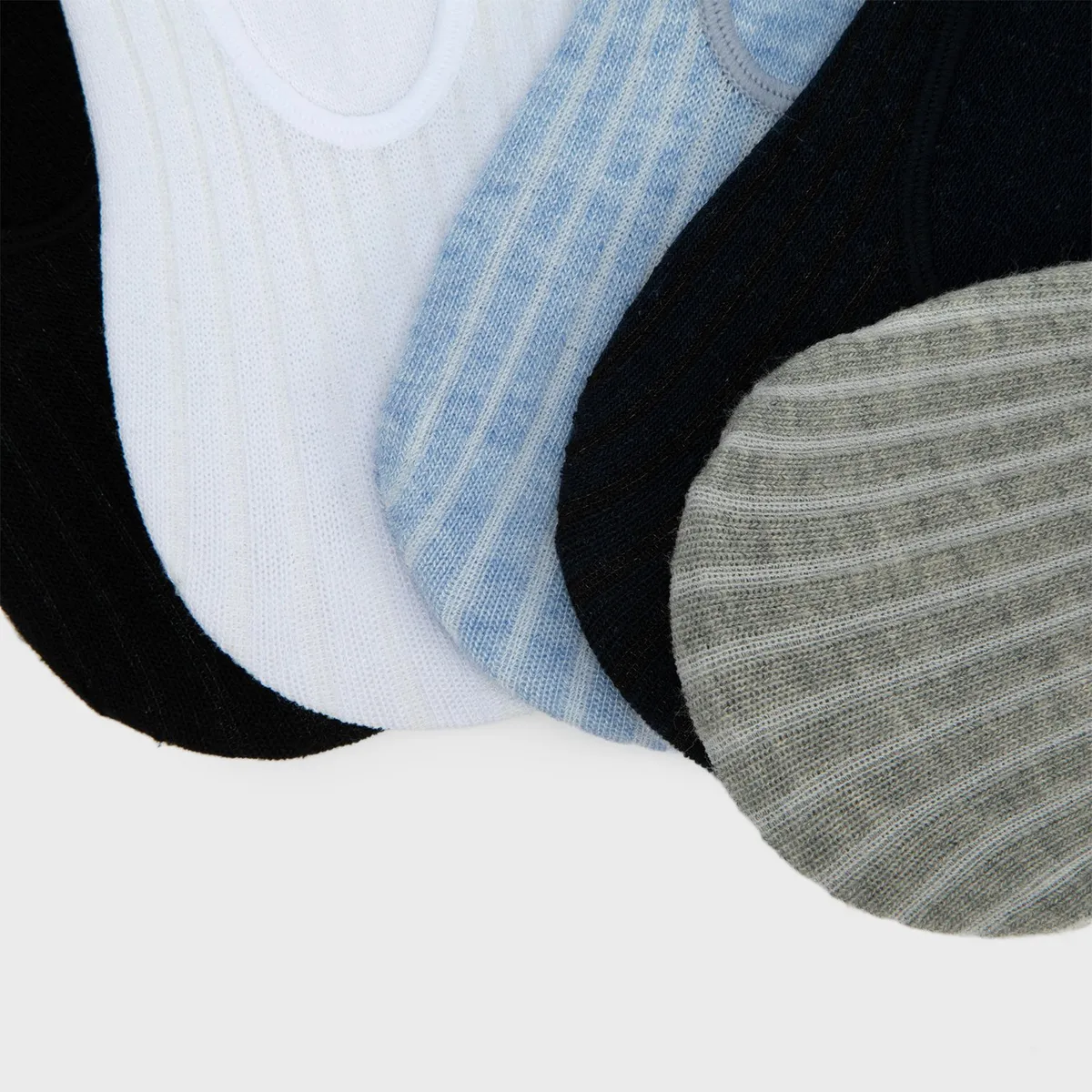BLU - Blu Pack de 5 Medias Invisibles Mujer Diseño Liso
