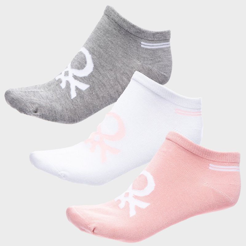 BENETTON - Pack de 3 Calcetines Mujer Benetton