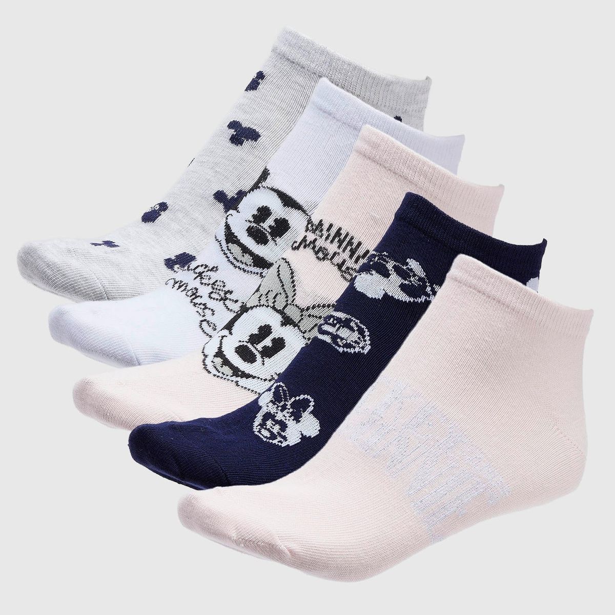 DISNEY - Pack de 5 Calcetines Mujer Disney